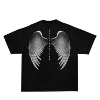 T-Shirt Pump Cover for Gym and Training, 220G Cotton Oversized Shirt with Acid Wash Black Finish