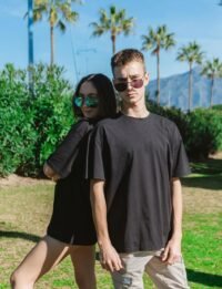 T-TAM Unisex Oversized T-Shirt for Women & Men - 100% Soft Cotton Crew Neck Short Sleeve - Basic Tee Shirt