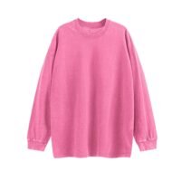 Tuislay Vintage Oversized T Shirts for Men Cotton Baggy Crewneck Streetwear Sweatshirt Acid Wash Long Sleeve Tee Shirts Top