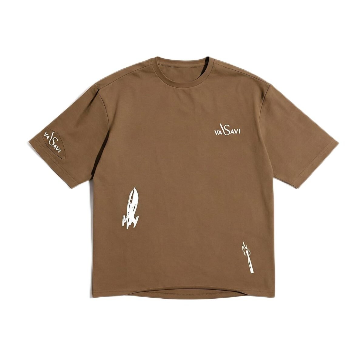 vasavi Oversized T-Shirt - Short Sleeve Baggy Tshirt for Men - Casual Drop Shoulder Oversized Tee Rugged Rebel