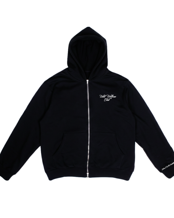 WILD ZIP-UP HOODIE - BLACK