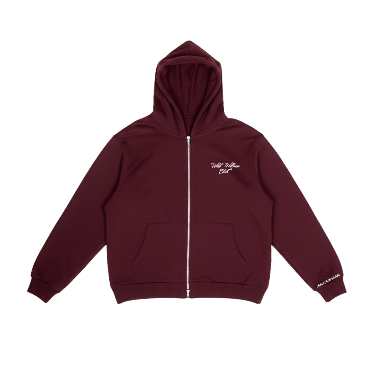 WILD ZIP-UP HOODIE - BURGUNDY