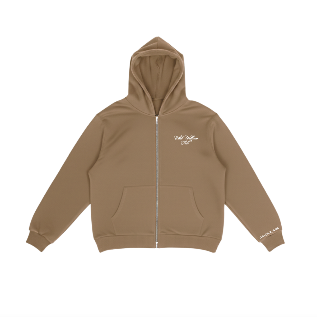 WILD ZIP-UP HOODIE - CAMEL